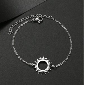 Bohemian Circle Charm • Bracelet for Women • Round Sun Minimalist Bracelet • Bracelet for Women & Men